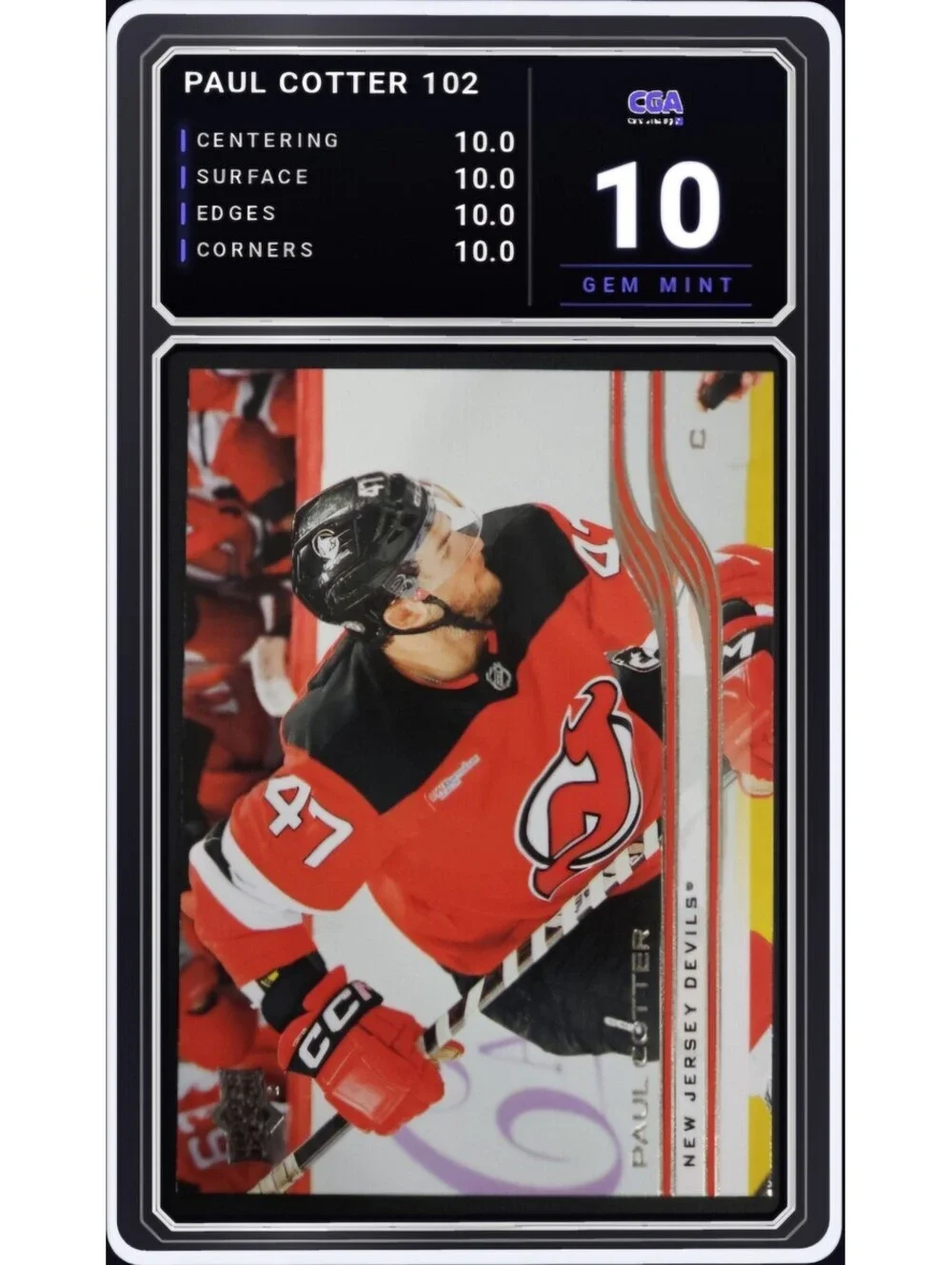 2025-26 Upper Deck #102 Paul Cotter New Jersey Devils - CGA 10.0 Digital Grade